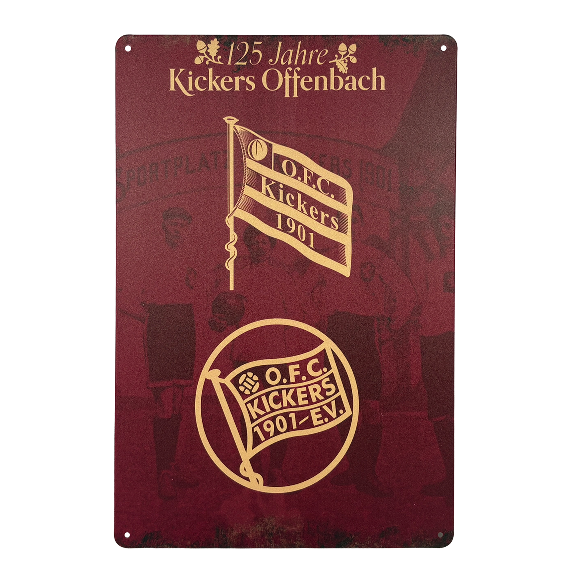 Blechschild "125 Jahre" 3er-Set